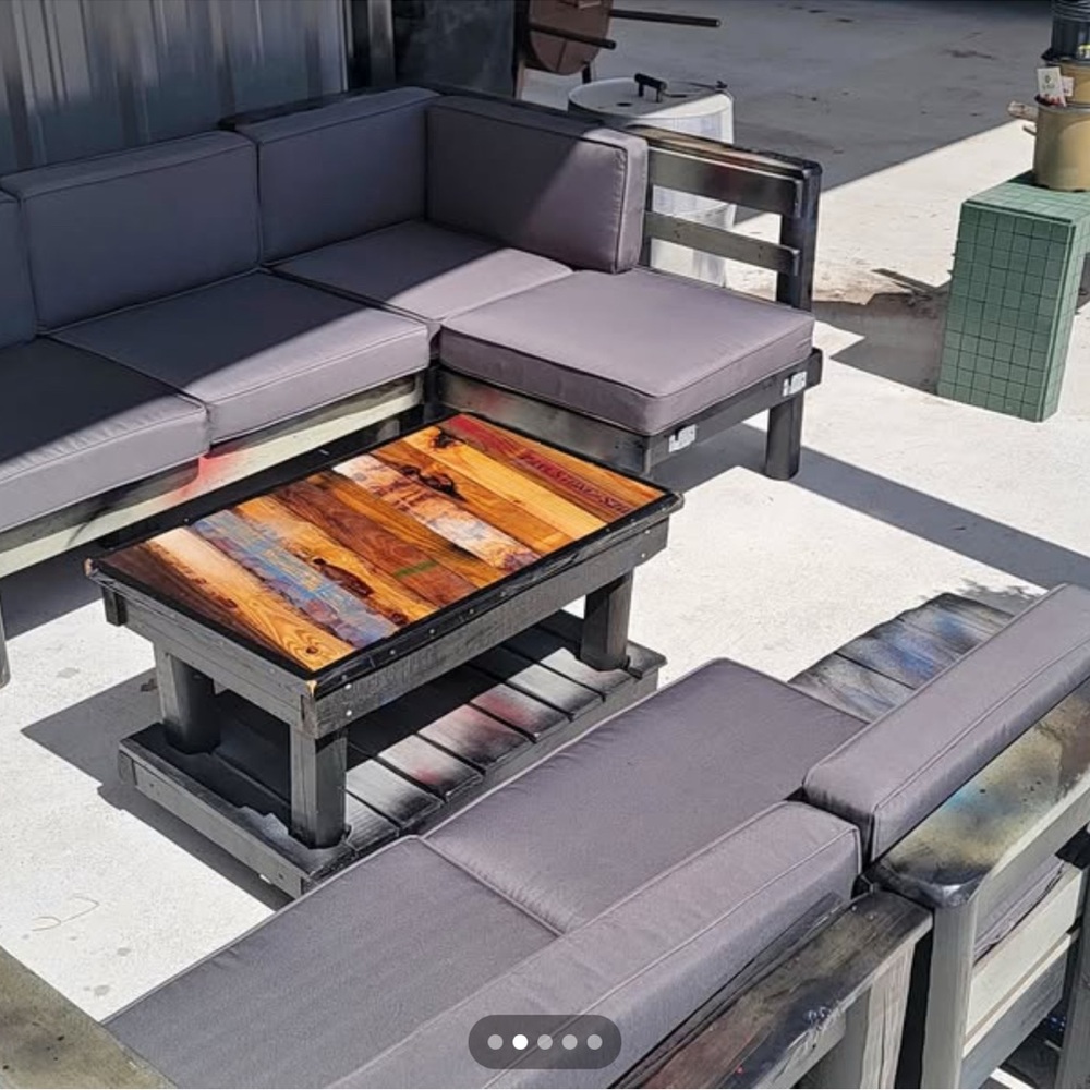Gray and Brown Wooden Coffee Table